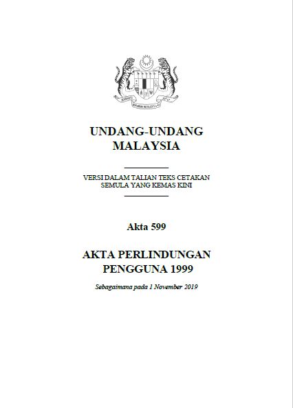 Akta 599 Sebagaimana pada 1 Nov 2019
